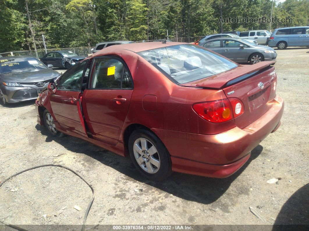 2004 Toyota Corolla S Red vin: 1NXBR32E14Z218421