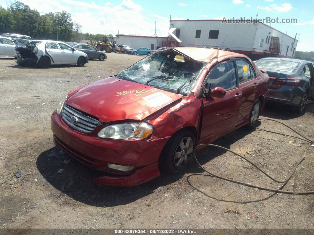 2004 Toyota Corolla S Red vin: 1NXBR32E14Z218421