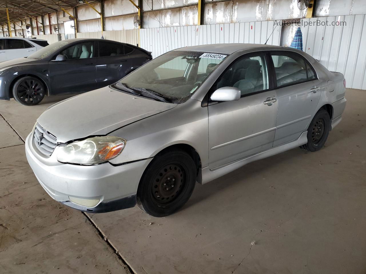 2004 Toyota Corolla Ce Silver vin: 1NXBR32E14Z243755