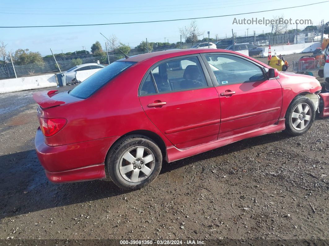 2004 Toyota Corolla S Red vin: 1NXBR32E14Z250110