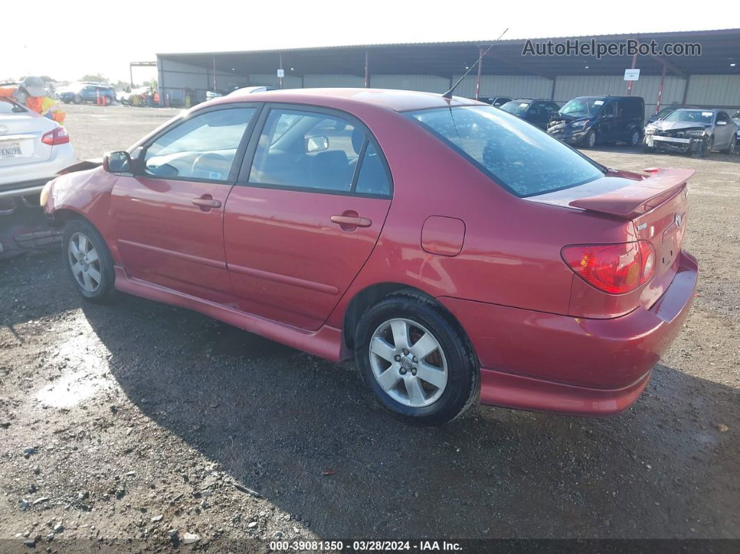 2004 Toyota Corolla S Red vin: 1NXBR32E14Z250110