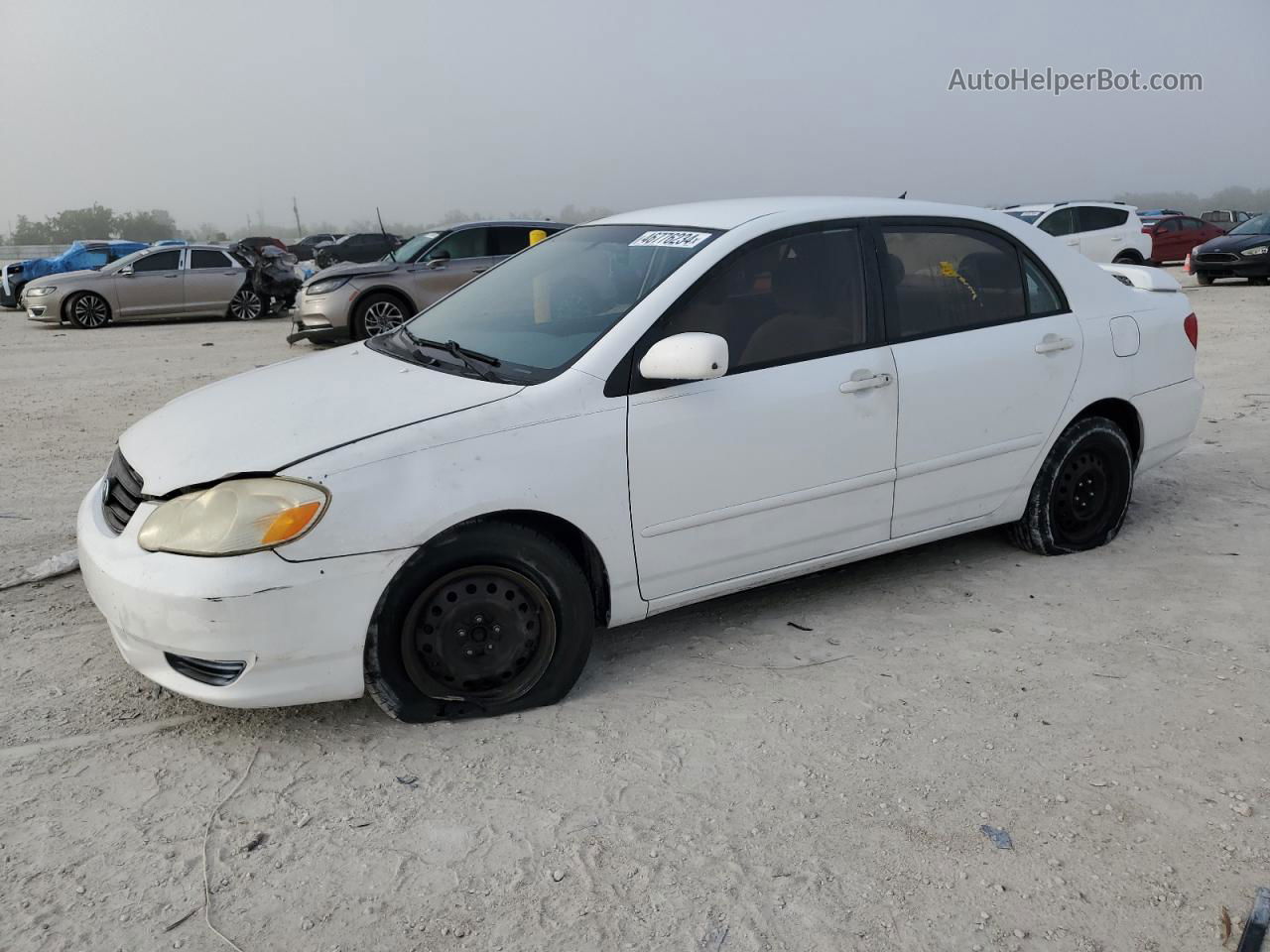 2004 Toyota Corolla Ce White vin: 1NXBR32E14Z263505