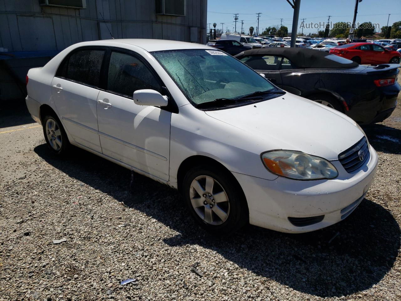 2004 Toyota Corolla Ce White vin: 1NXBR32E14Z272494