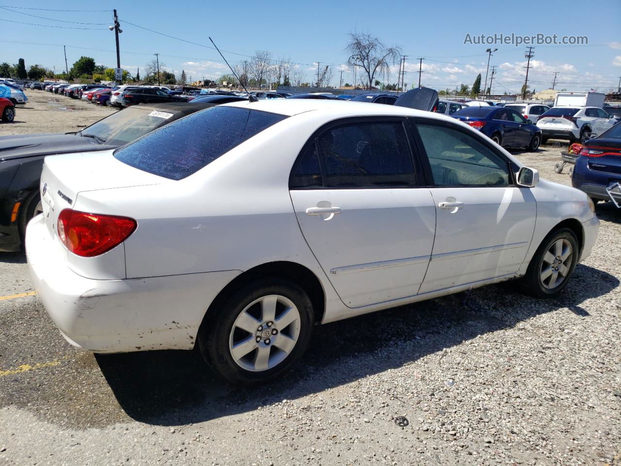 2004 Toyota Corolla Ce White vin: 1NXBR32E14Z272494