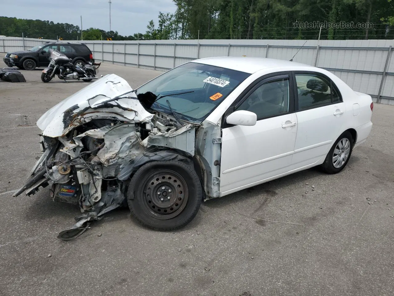 2004 Toyota Corolla Ce White vin: 1NXBR32E14Z273953