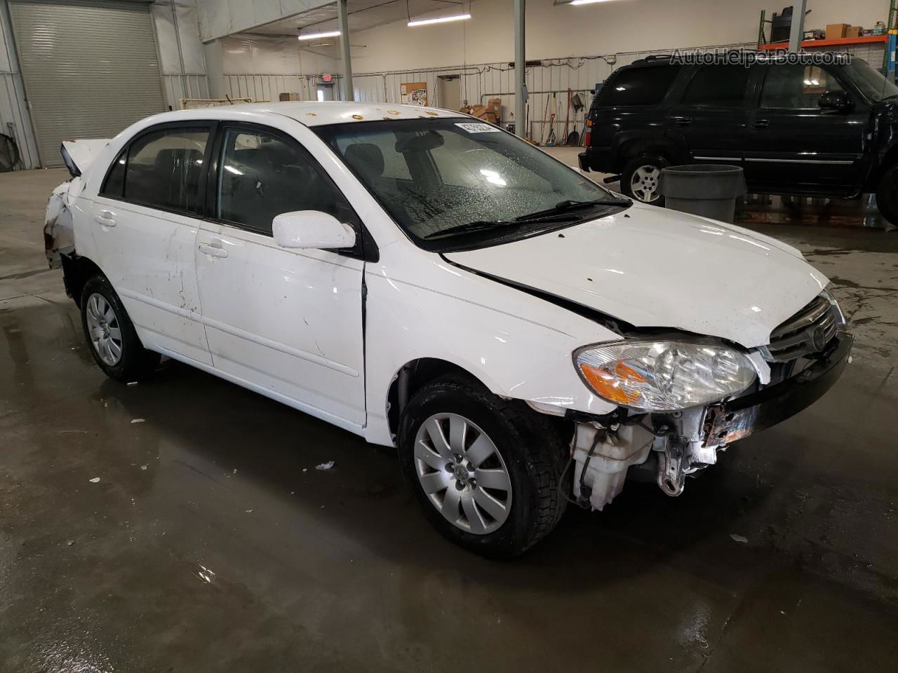 2004 Toyota Corolla Ce White vin: 1NXBR32E14Z299369