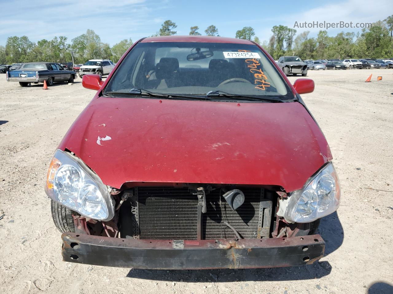 2004 Toyota Corolla Ce Red vin: 1NXBR32E14Z312802