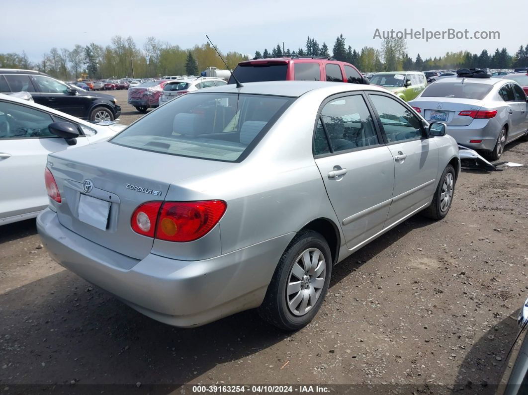 2004 Toyota Corolla Le Silver vin: 1NXBR32E14Z341975