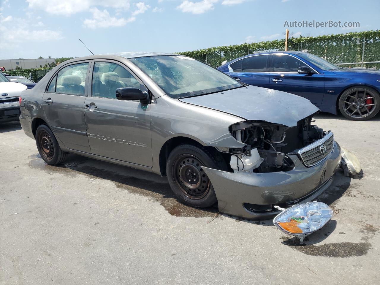 2008 Toyota Corolla Ce Gray vin: 1NXBR32E18Z029922