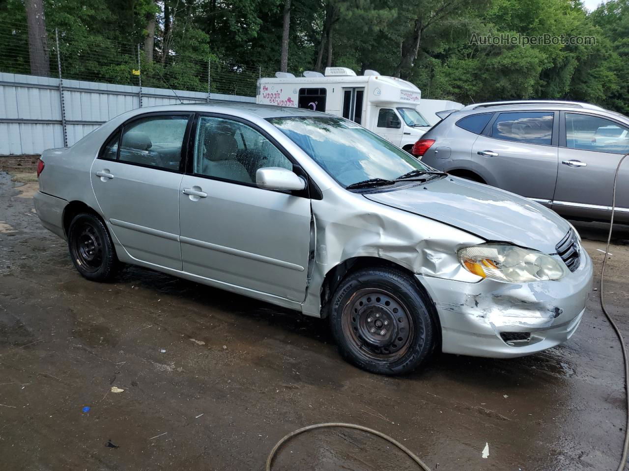 2003 Toyota Corolla Ce Silver vin: 1NXBR32E23Z040744