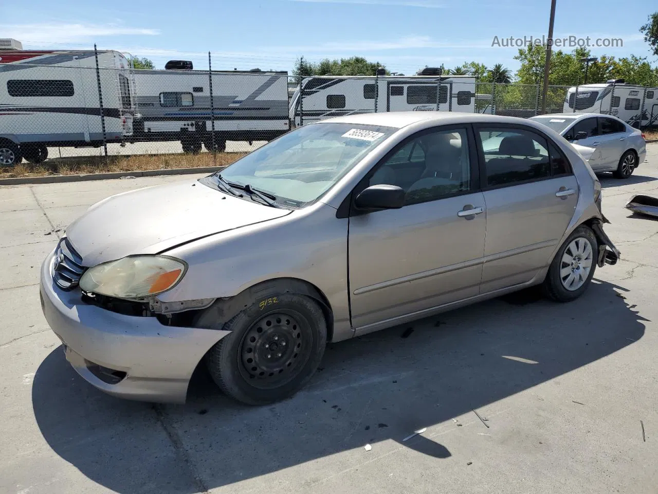 2003 Toyota Corolla Ce Beige vin: 1NXBR32E23Z089250