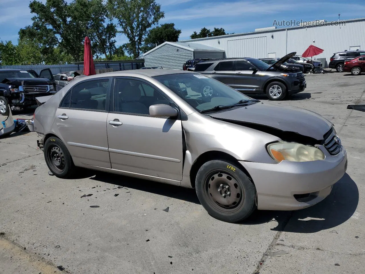 2003 Toyota Corolla Ce Beige vin: 1NXBR32E23Z089250