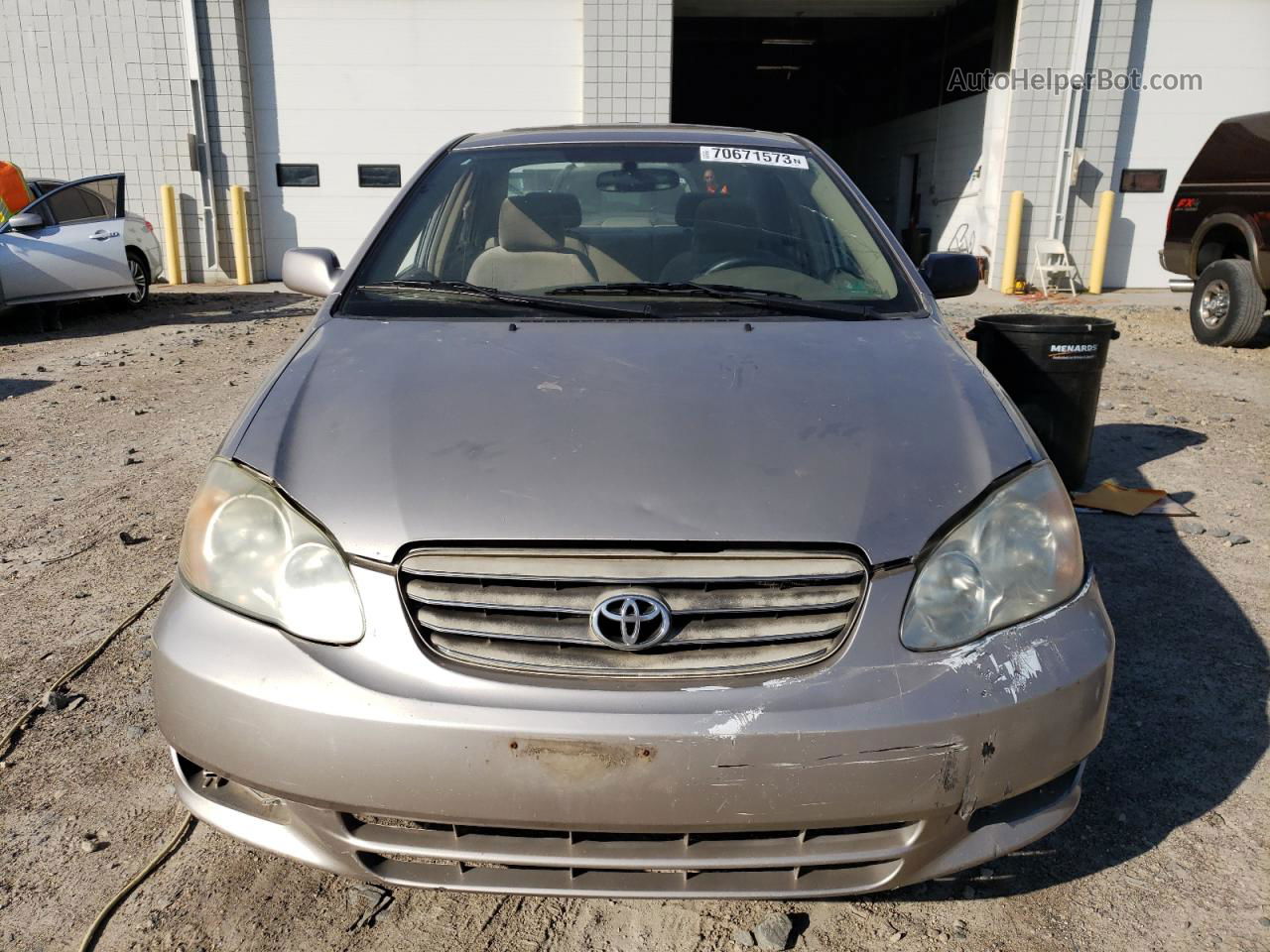 2003 Toyota Corolla Ce Gray vin: 1NXBR32E23Z136678