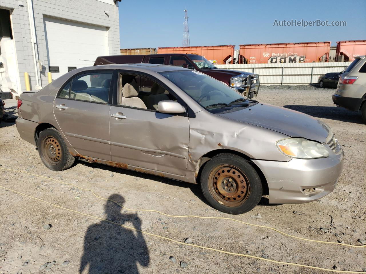 2003 Toyota Corolla Ce Gray vin: 1NXBR32E23Z136678