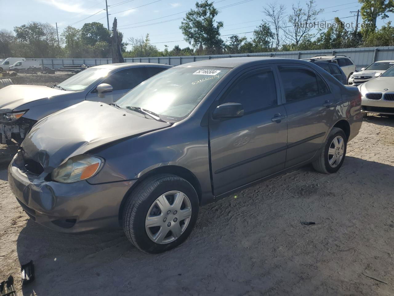 2003 Toyota Corolla Ce Gray vin: 1NXBR32E23Z140617