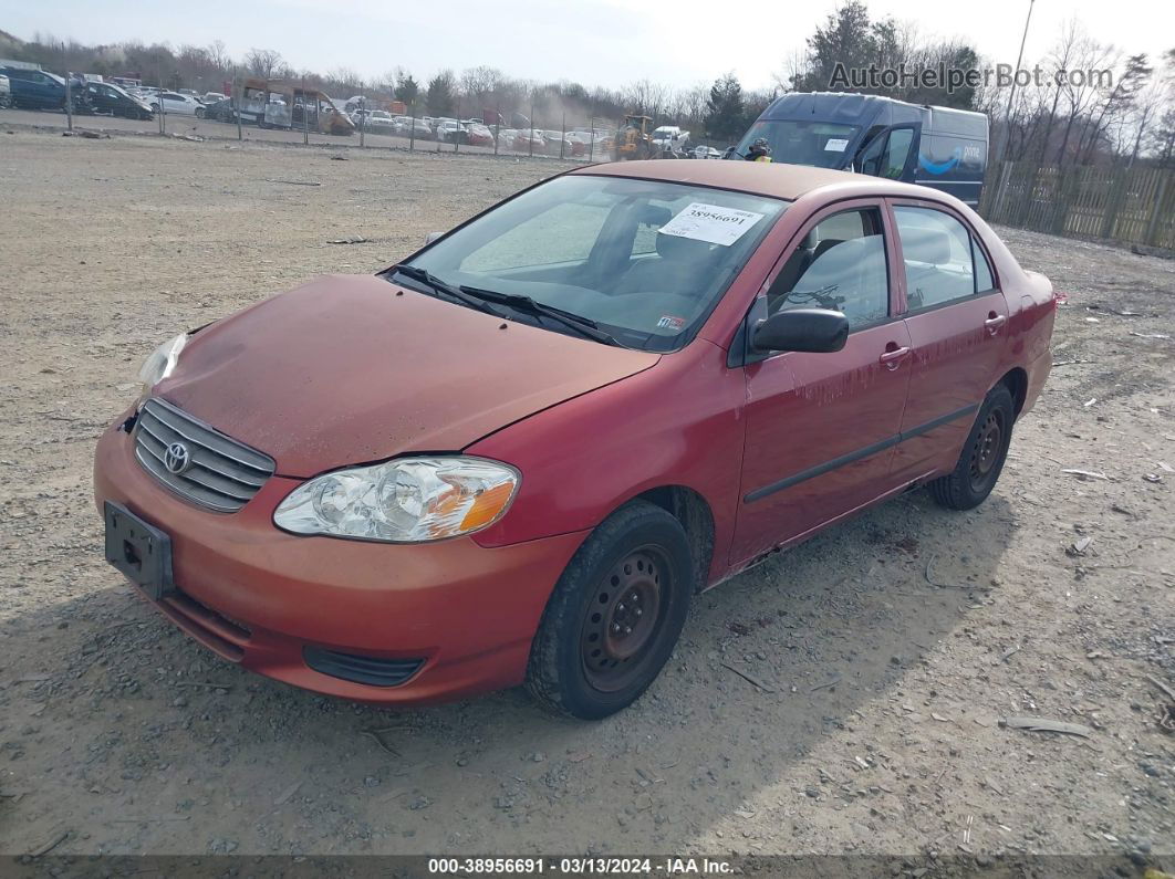 2004 Toyota Corolla Ce Red vin: 1NXBR32E24Z209694