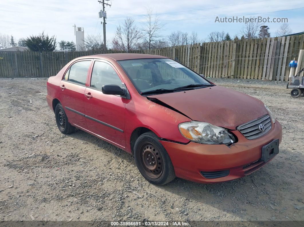 2004 Toyota Corolla Ce Red vin: 1NXBR32E24Z209694