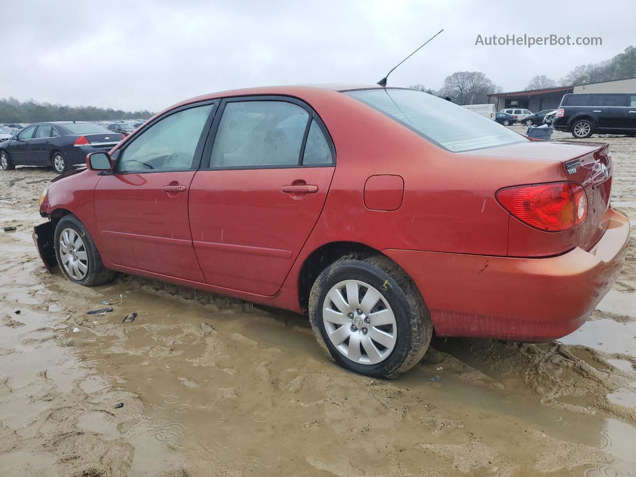 2004 Toyota Corolla Ce Burgundy vin: 1NXBR32E24Z215138