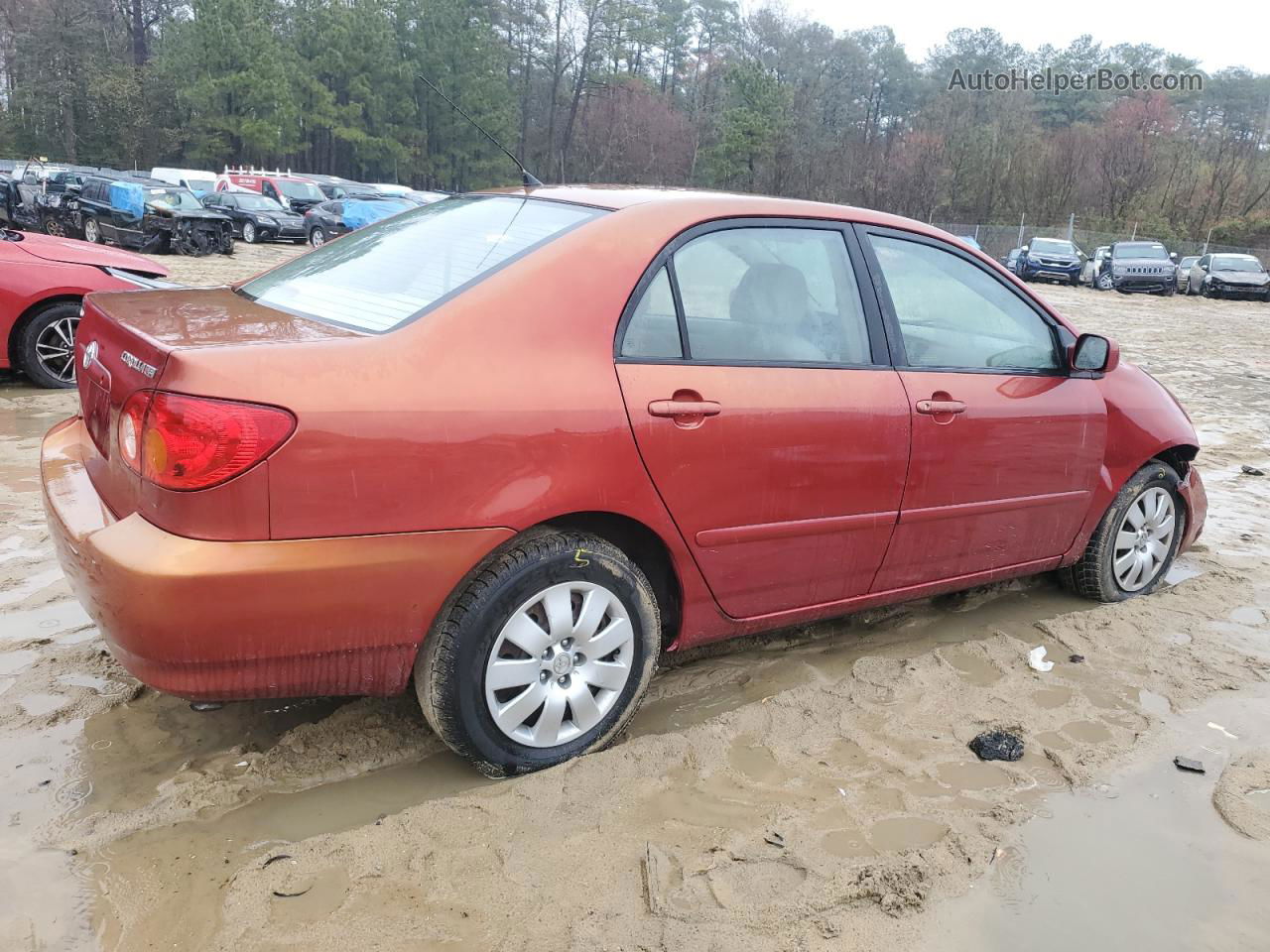 2004 Toyota Corolla Ce Burgundy vin: 1NXBR32E24Z215138