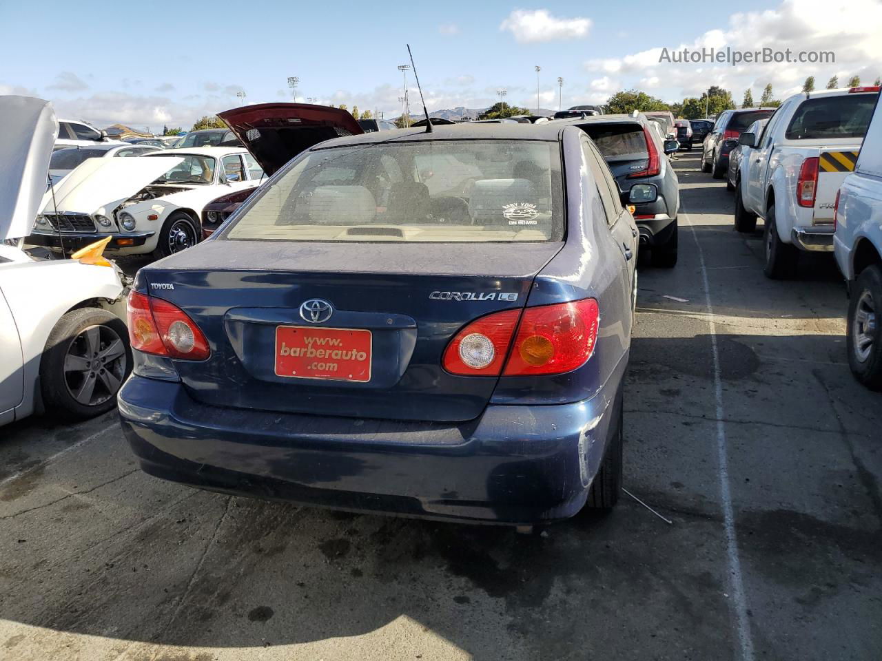 2004 Toyota Corolla Ce Blue vin: 1NXBR32E24Z335960