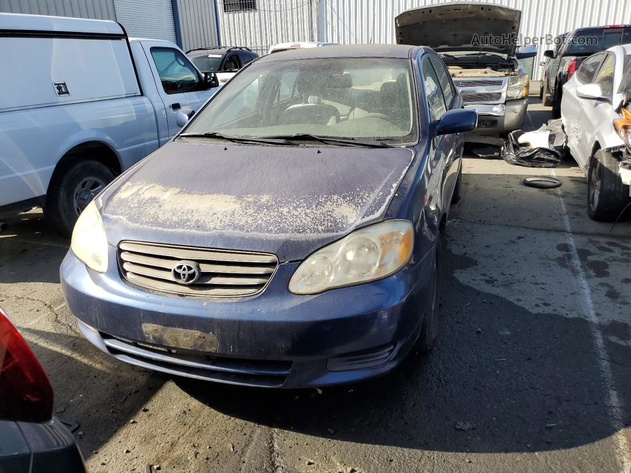 2004 Toyota Corolla Ce Blue vin: 1NXBR32E24Z335960