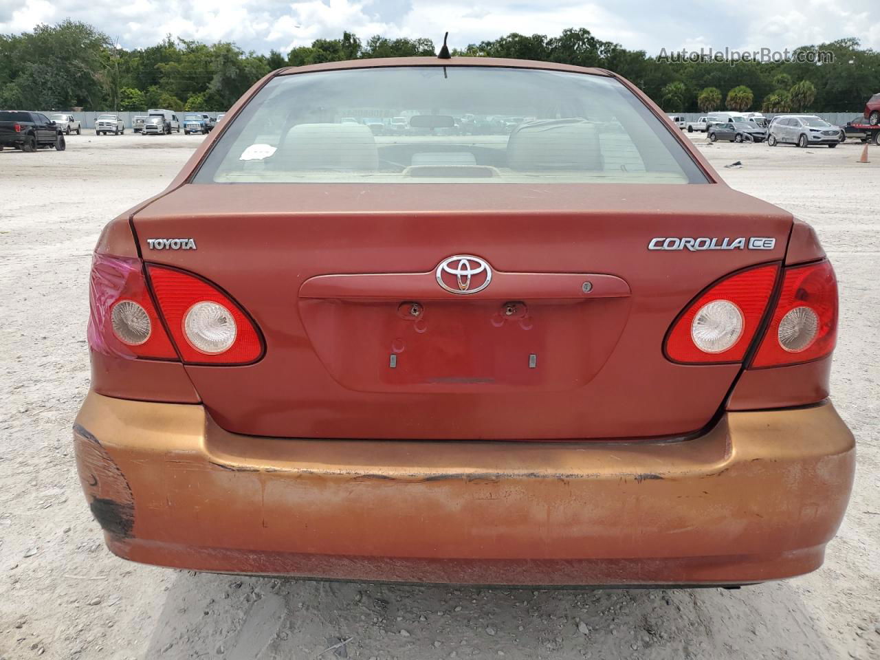 2005 Toyota Corolla Ce Burgundy vin: 1NXBR32E25Z503386