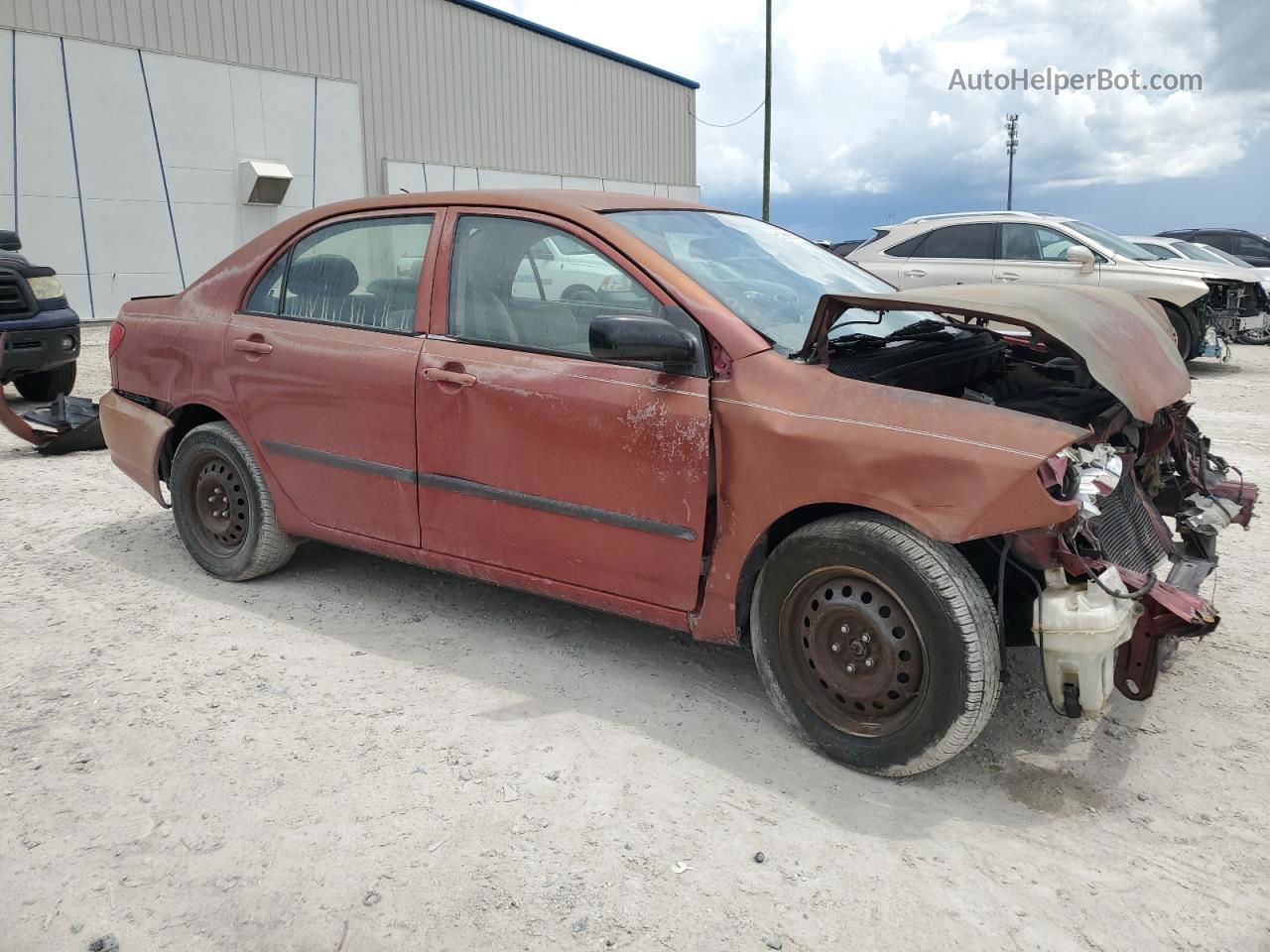 2005 Toyota Corolla Ce Burgundy vin: 1NXBR32E25Z503386