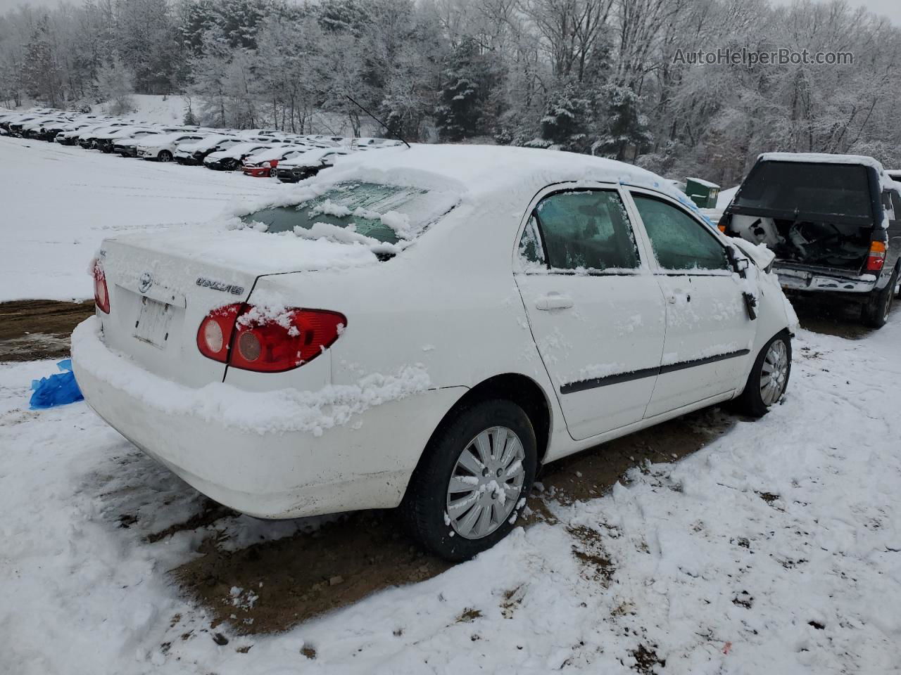 2005 Toyota Corolla Ce White vin: 1NXBR32E25Z513433