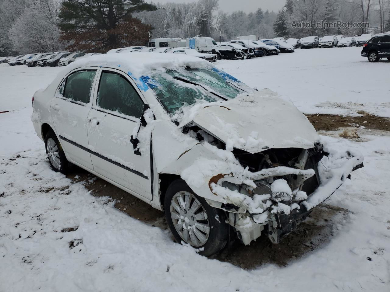 2005 Toyota Corolla Ce White vin: 1NXBR32E25Z513433