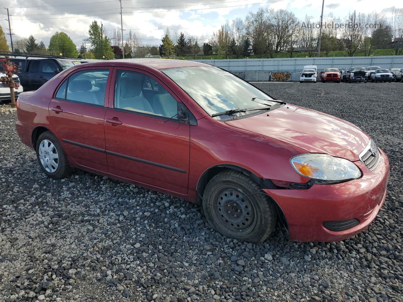 2008 Toyota Corolla Ce Red vin: 1NXBR32E28Z020405