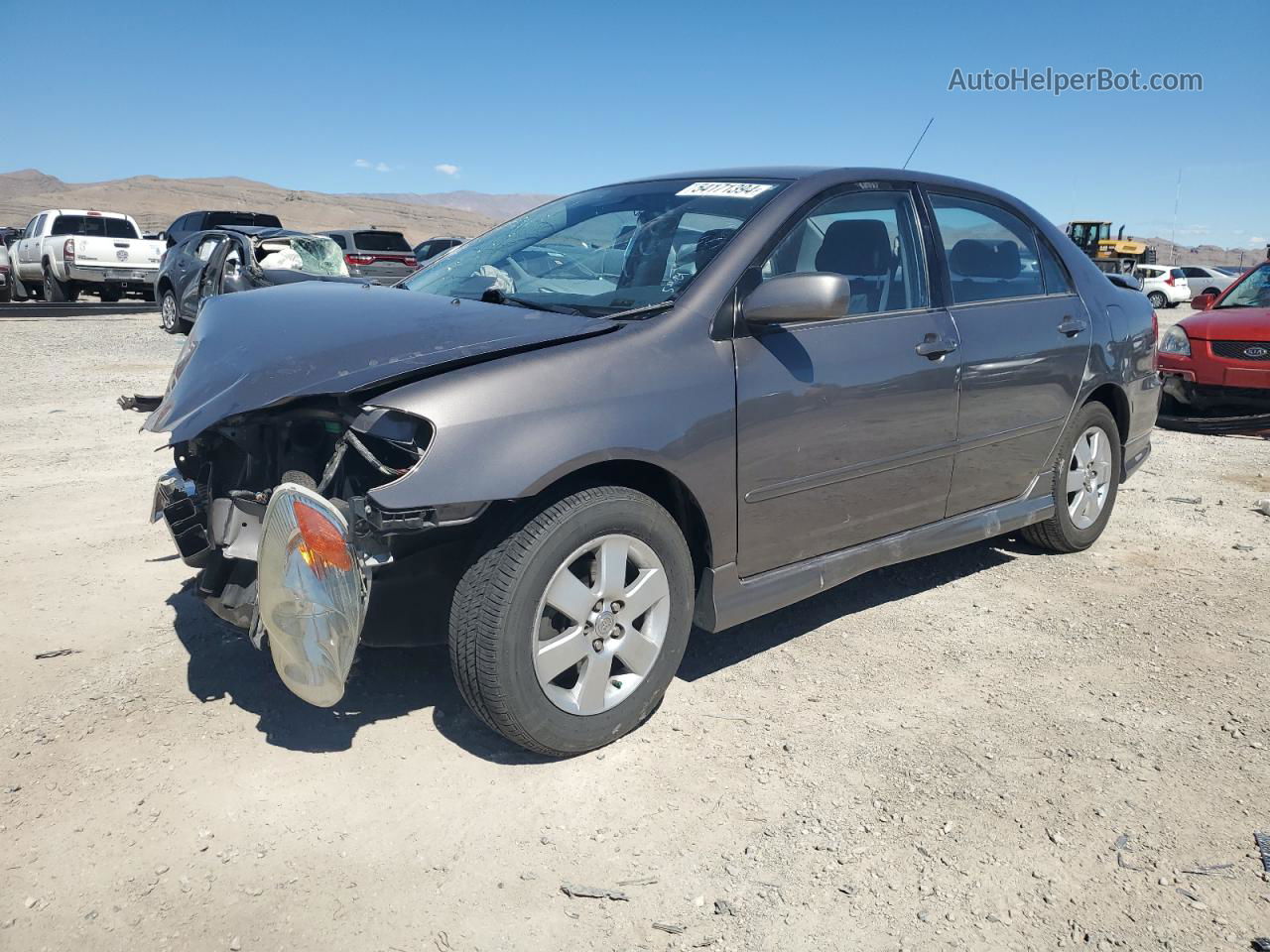 2003 Toyota Corolla Ce Gray vin: 1NXBR32E33Z043846