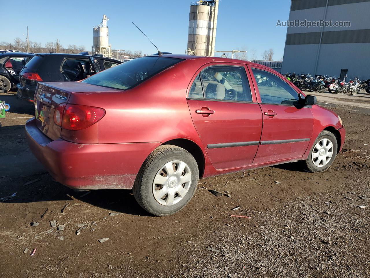 2004 Toyota Corolla Ce Red vin: 1NXBR32E34Z265935