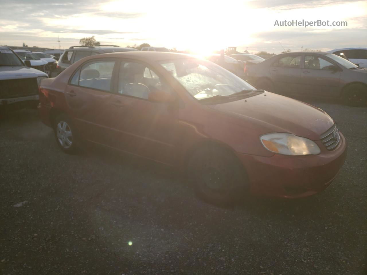 2004 Toyota Corolla Ce Orange vin: 1NXBR32E34Z280340