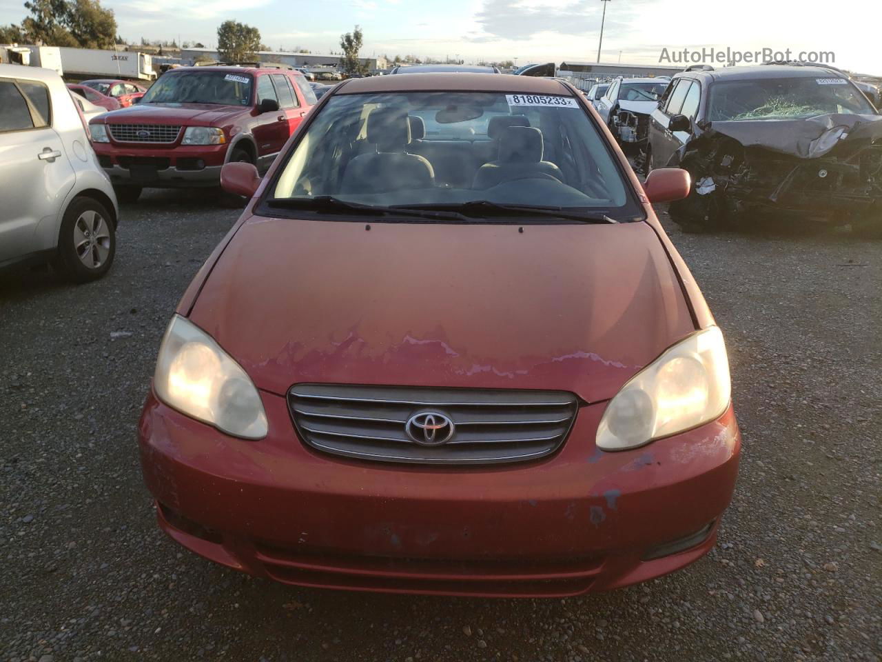 2004 Toyota Corolla Ce Orange vin: 1NXBR32E34Z280340