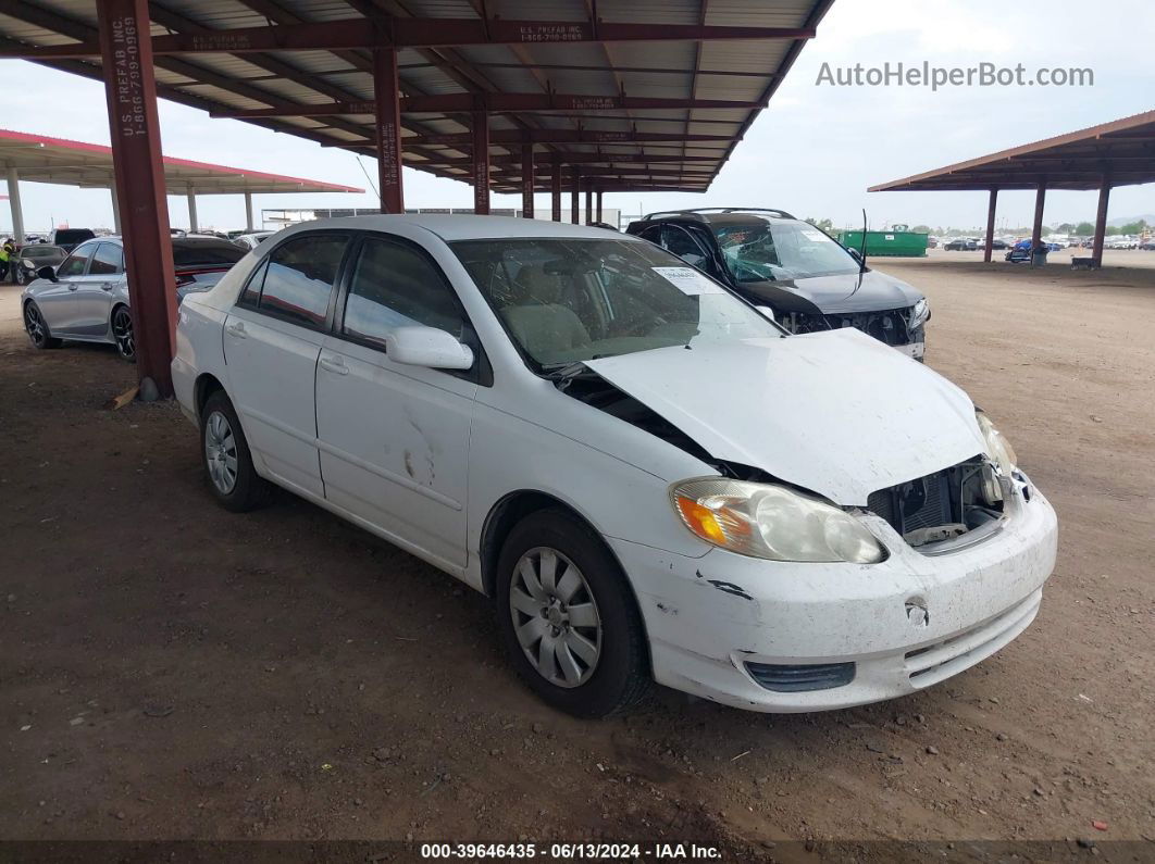 2004 Toyota Corolla Le White vin: 1NXBR32E34Z292343