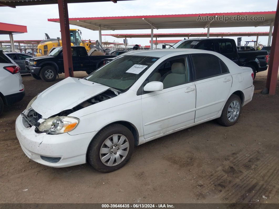 2004 Toyota Corolla Le White vin: 1NXBR32E34Z292343