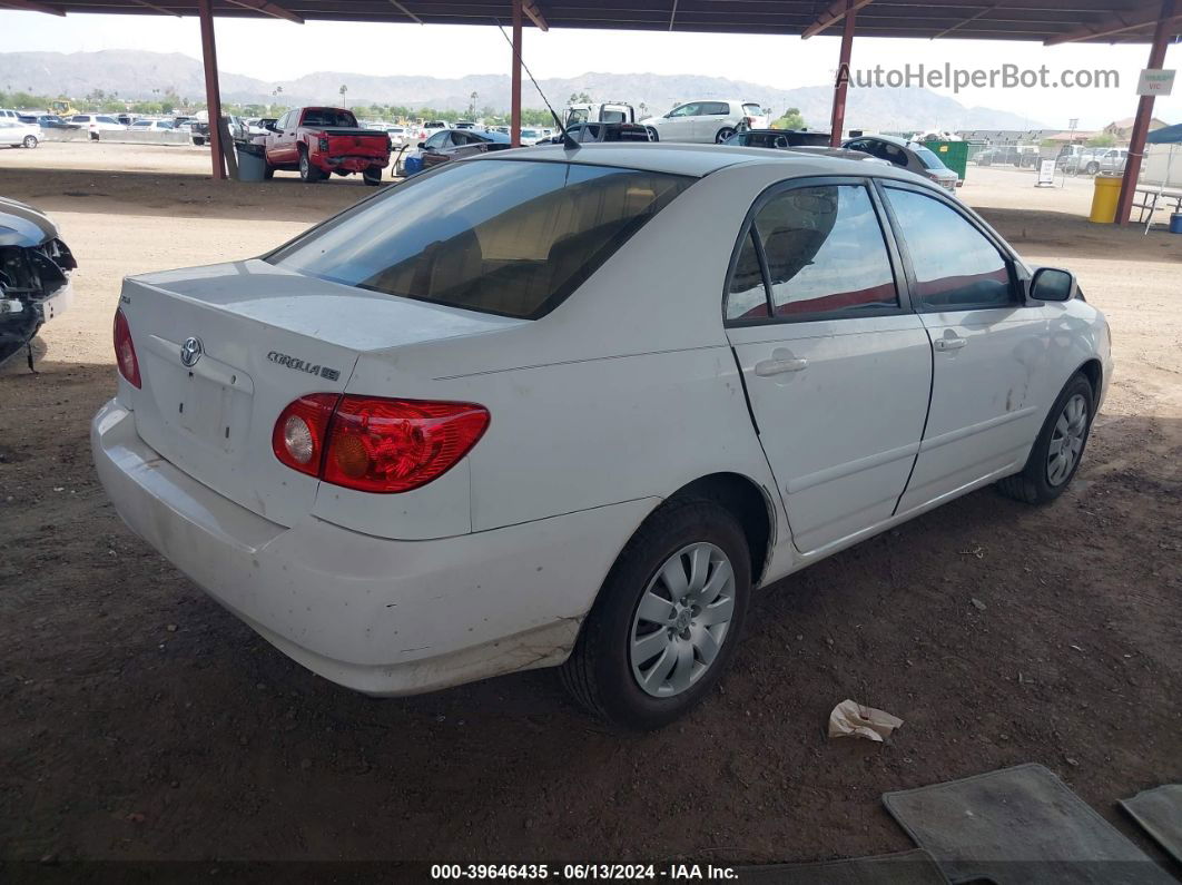 2004 Toyota Corolla Le White vin: 1NXBR32E34Z292343