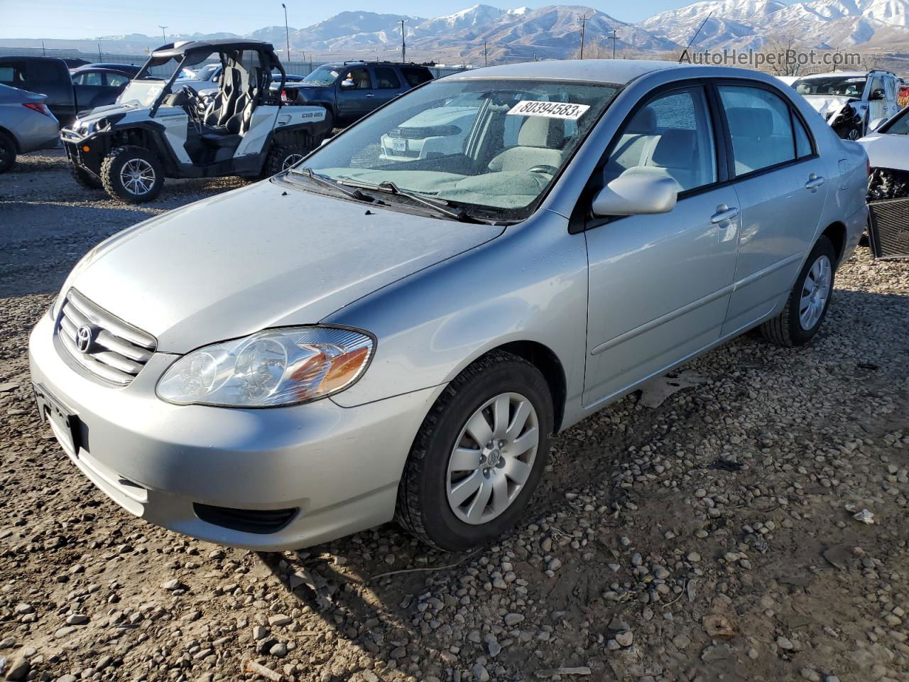 2004 Toyota Corolla Ce Silver vin: 1NXBR32E34Z305818