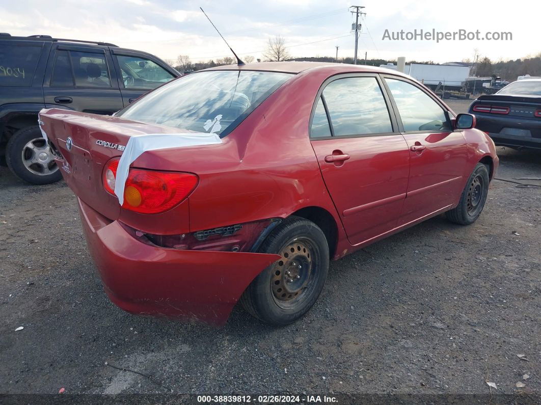 2004 Toyota Corolla Le Красный vin: 1NXBR32E34Z311232