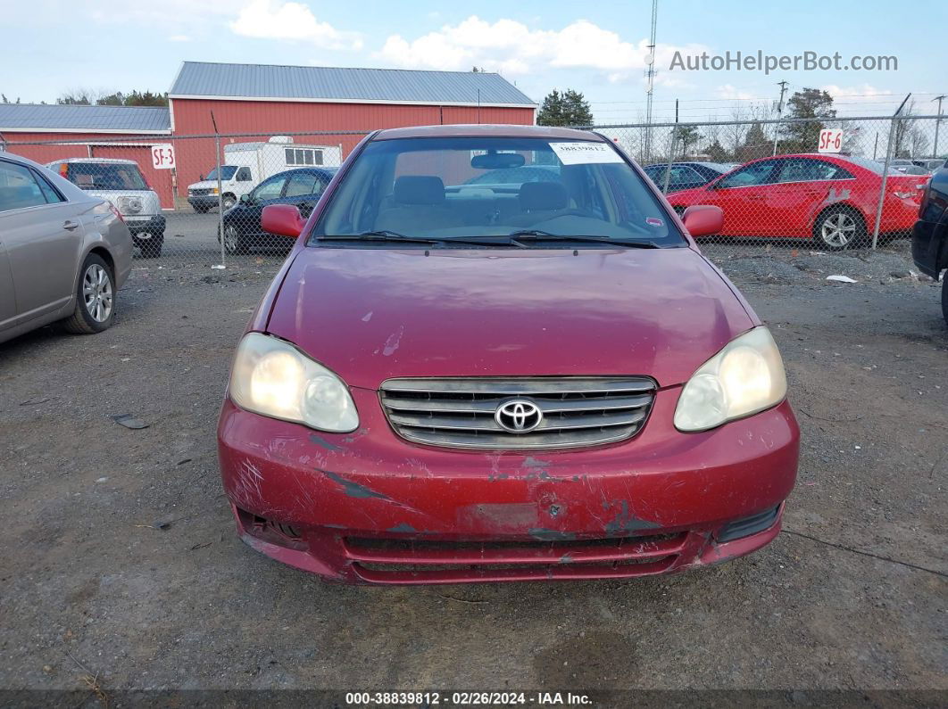 2004 Toyota Corolla Le Красный vin: 1NXBR32E34Z311232