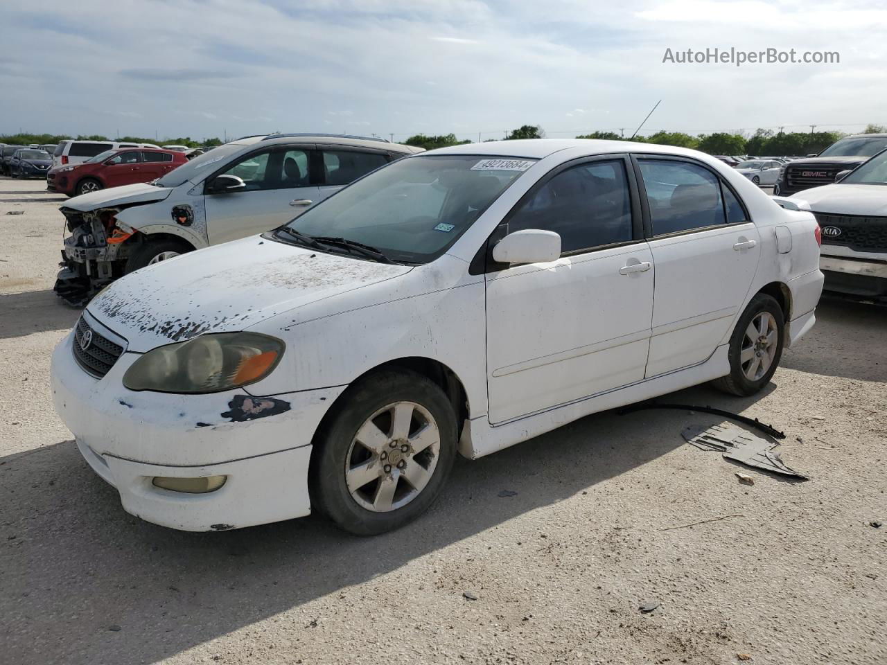 2005 Toyota Corolla Ce White vin: 1NXBR32E35Z496478