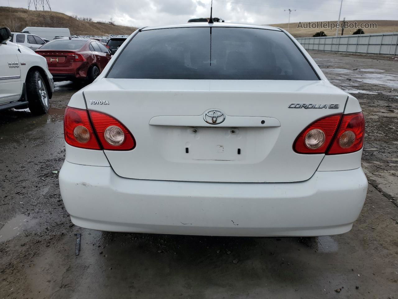 2008 Toyota Corolla Ce White vin: 1NXBR32E38Z026598