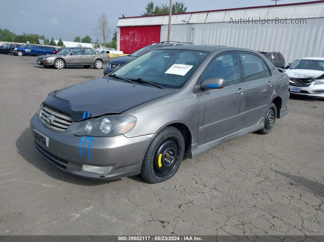 2003 Toyota Corolla S Gray vin: 1NXBR32E43Z112186