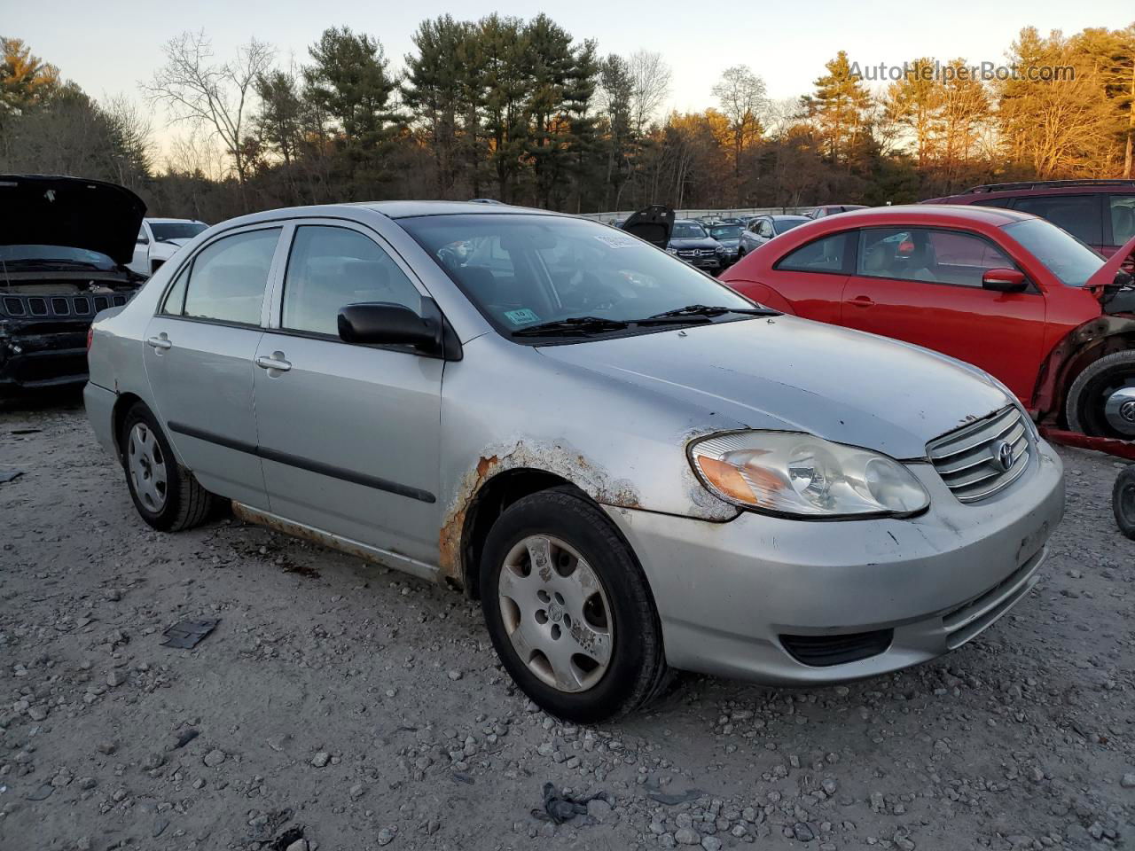 2003 Toyota Corolla Ce Silver vin: 1NXBR32E43Z124869