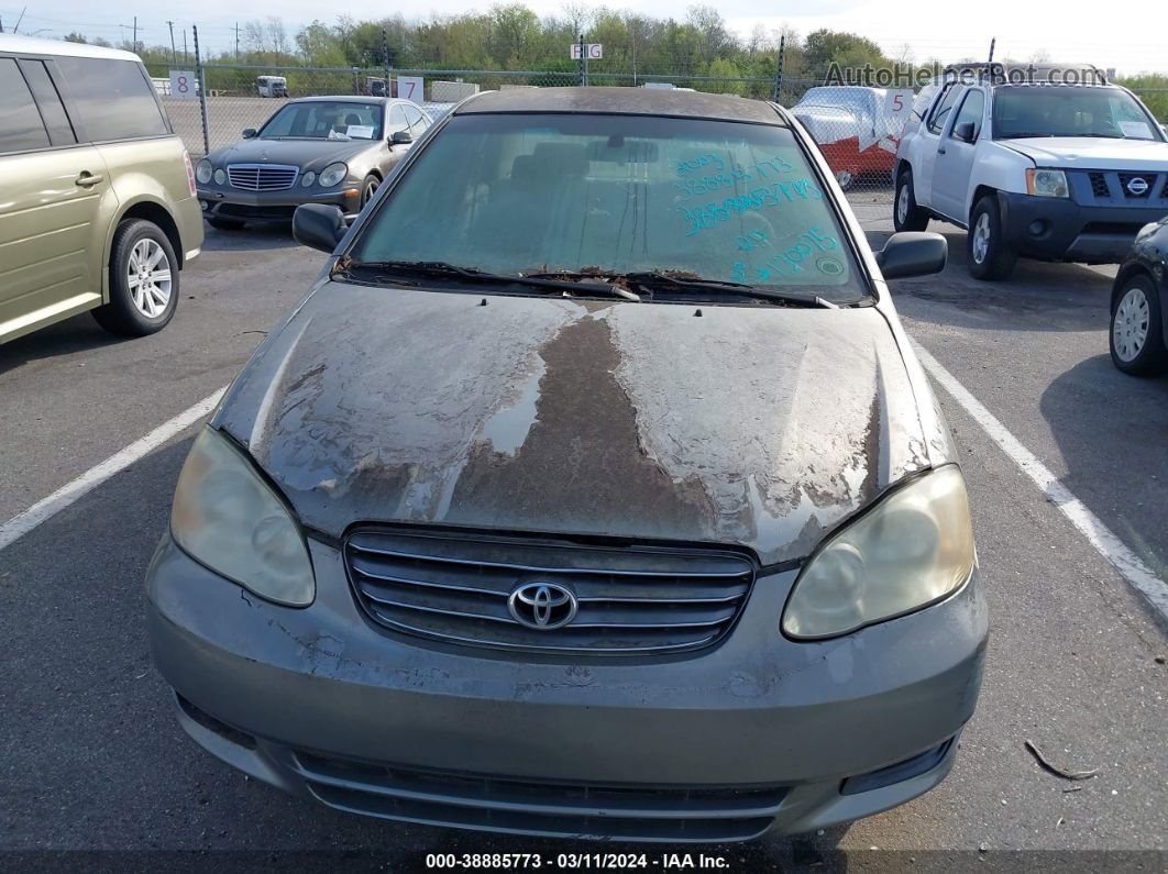 2003 Toyota Corolla Ce Gray vin: 1NXBR32E43Z183565