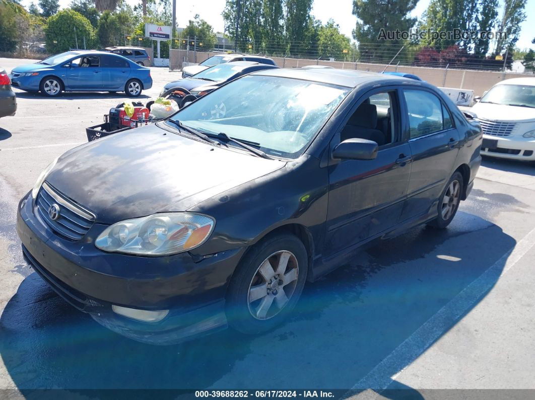 2004 Toyota Corolla S Black vin: 1NXBR32E44Z205212