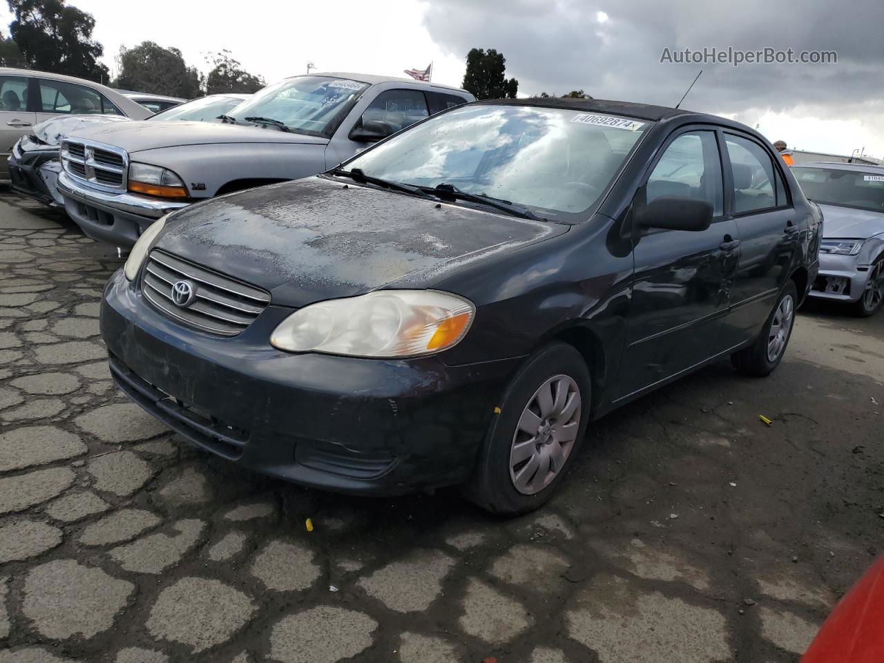 2004 Toyota Corolla Ce Black vin: 1NXBR32E44Z256354