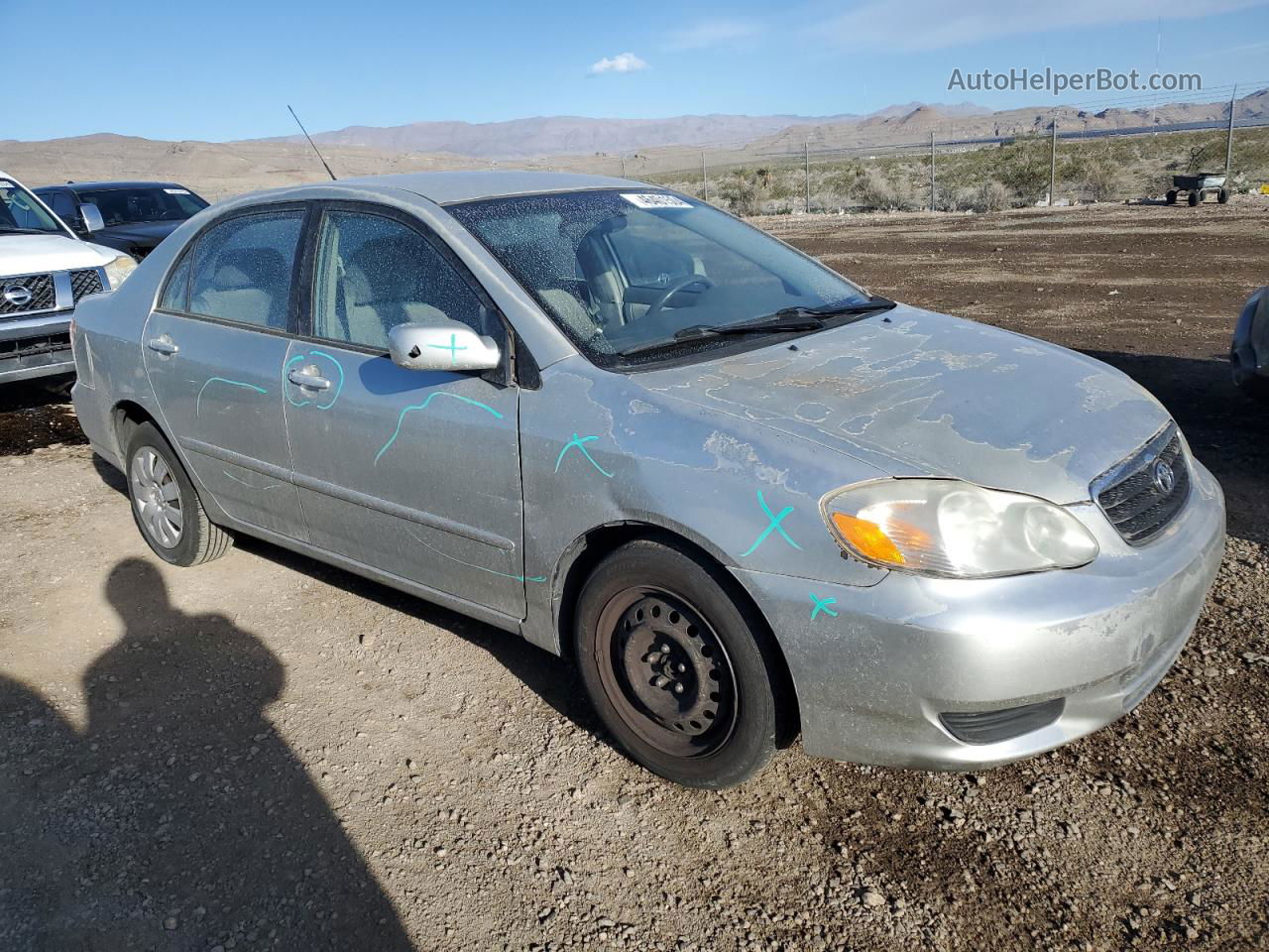 2004 Toyota Corolla Ce Silver vin: 1NXBR32E44Z290830