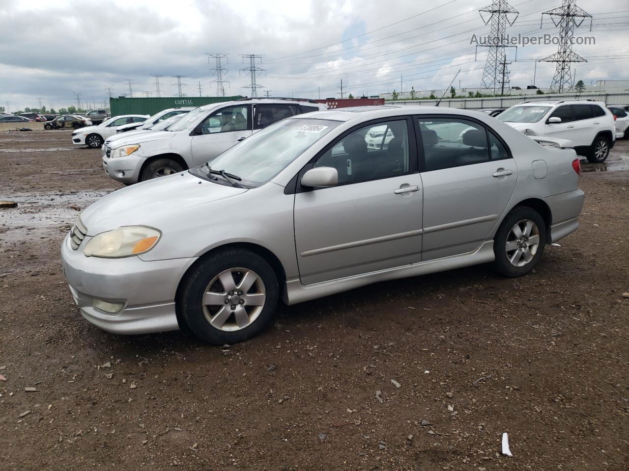 2004 Toyota Corolla Ce Silver vin: 1NXBR32E44Z296594