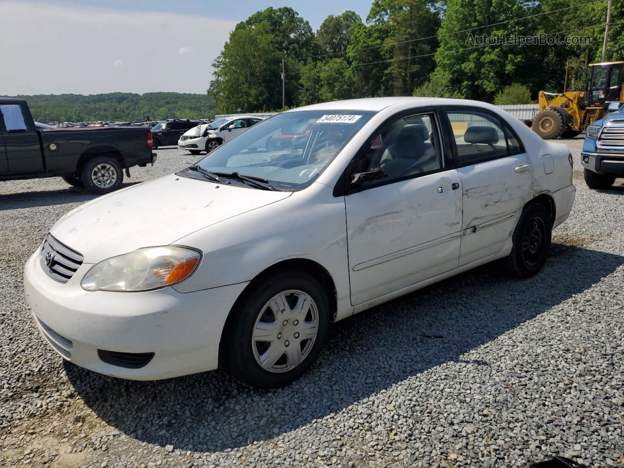 2004 Toyota Corolla Ce White vin: 1NXBR32E44Z341906